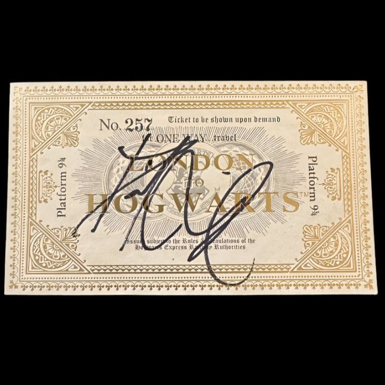 Daniel Radcliffe Signed Replica Hogwarts Train Ticket - ACOA #02